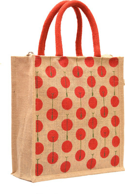 

AGGDA Jute Waterproof Lunch Bag(Brown, 12 L)