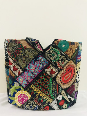 

Handmade Black mirror Shoulder Bag(Black, 5 L)