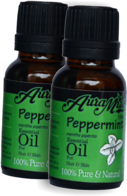 

AuraMist Peppermint 100% Pure And Natural Therapeutic Essential Oil - 15ml*2=30ml(30 ml)