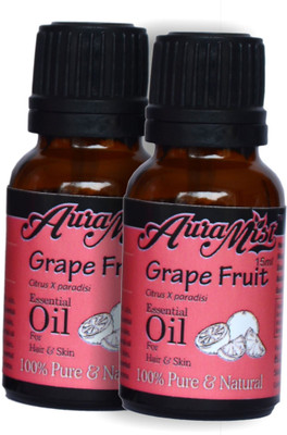 

AuraMist Grape Fruit 100% Pure And Natural Therapeutic Essential Oil - 15ml*2=30ml(30 ml)