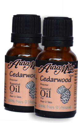 

AuraMist Cedarwood 100% Pure And Natural Therapeutic Undiluted Essential Oil-15ml*2=30ml(30 ml)