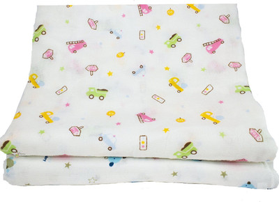 

PEUBUD Cartoon  Swadding Baby Blanket(Cotton, White