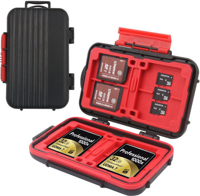 

easyCover 24 Slots Memory Card Case,Sd Card Holder,Water-Resistant&Shockproof Holder Storage Memory Card Case for CF cards/MicroSD cards/SD card Camera Bag(Black)