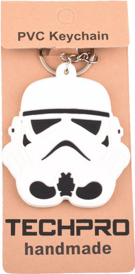 

Techpro Doblesided Rubber Starwar Stormtrooper Face Design Key Chain(Multicolor)