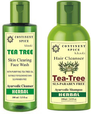 

Continent Spice Tea Tree Face and Hair Care Combo(Set of 2)
