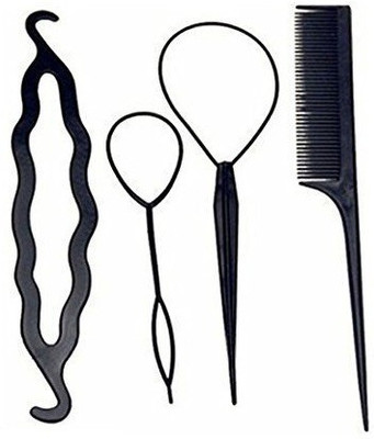 

Prime Hair Accessories Kit Combo Different Accessories,10 Gram, Black, 4 Pcs, Pack Of 1 (10103)(Set of 4)