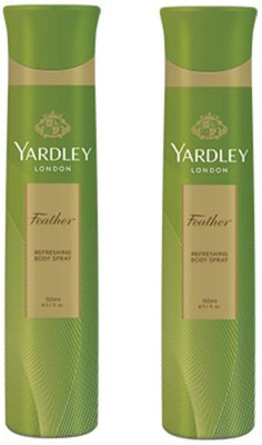 

Yardley Feather Body Spray - For Women(150 ml, Pack of 2)
