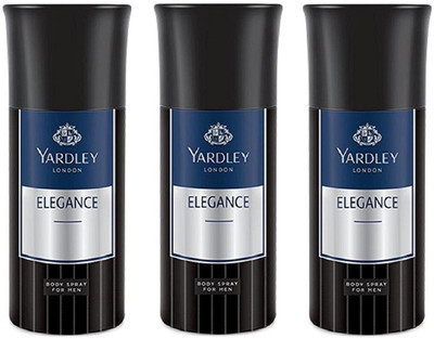 

yardley Elegance Deodorant Spray - For Men(150 ml, Pack of 3)
