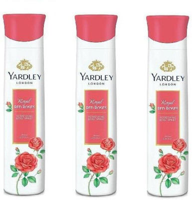 

Yardley Royal Red Roses Body Spray - For Women(150 ml, Pack of 3)
