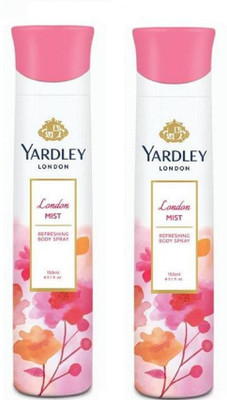 

Yardley London Mist Body Spray - For Women(150 ml, Pack of 2)
