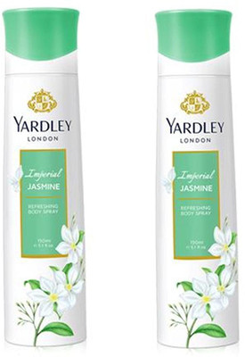 

yardley Jasmin Deodorant Spray - For Women(150 ml, Pack of 2)