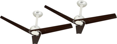 

Orient JOAN WALNET-PEARL WHITE 3 Blade Ceiling Fan(WALNET-PEARL WHITE, Pack of 2), Brown;white