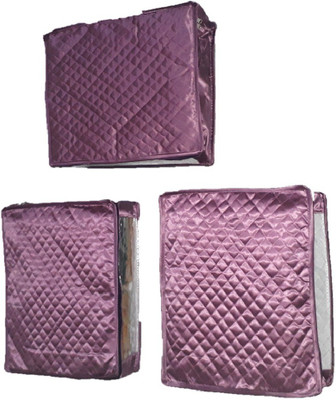 

shivanshshine Saree Cover Multipurpose uses 3pcs Satin saree cover Dress Protection Cover.(Purple) Saree Cover(Purple)