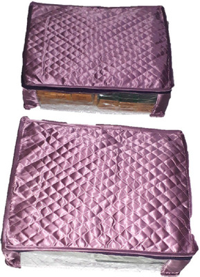 

shivanshshine Saree Cover Multipurpose uses 2pcs Satin Saree Cover and Dress Protection Cover.(Purple) Saree Cover(Purple)