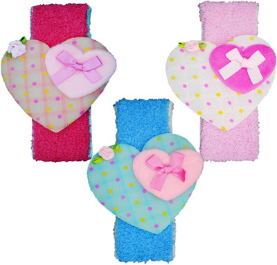 

Netboys Crochet Cutwork Flower Baby Headband ( Peach, Pink, Blue ) 3 Pcs Set Head Band(Multicolor)