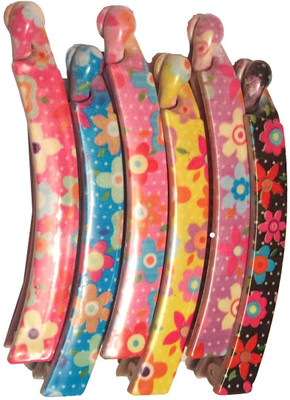 

window shop banana clutchers multicolour printed Banana Clip, Hair Claw, Hair Clip(Multicolor)