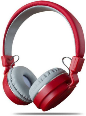 True Shop ™ SH-12 Bluetooth headphone with SD Card Slot/with Calling Controls Bluetooth Headset with Mic Bluetooth(Red, In the Ear)