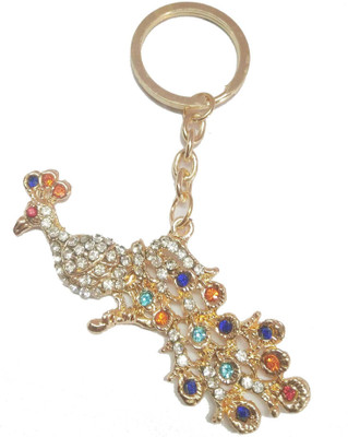 

Prime Key Chain Peacock Key Chain With Handcrafted Colorful Stone work BA Key Chain