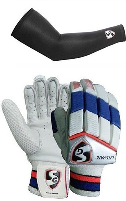 

SG Combo Of Two- One Pair Of 'Litevate' Batting Gloves (Right Handed) (Size- Men) + One Pair Of Cricket Hand Sleeves (Large) (color On Availability)- Cricket Kit
