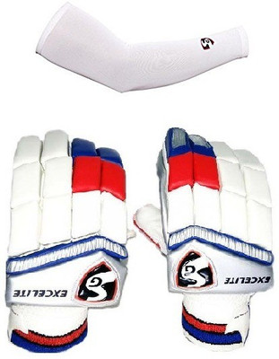

SG Combo Of Two- One Pair Of 'Excelite' Batting Gloves (Right Handed) (Size- Men) + One Pair Of Cricket Hand Sleeves (Large)(color On Availability)- Cricket Kit