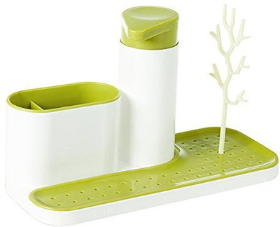 

sajan Bathroom Soap Holder Stand for Kitchen Sink With Liquid Soap Dispenser & Cleaning Cloth Holder 200 ml Gel, Lotion, Lotion, Conditioner, Shampoo Dispenser (Multicolor) 1000 ml Shampoo Dispenser(Multicolor)