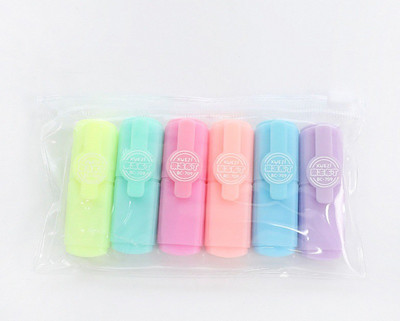 

Jadebin 6pcs/Set Candy Color Highlighter Pens For Writing Face Graffiti Marker Pen Stationery School Office Supplies Gift(Set of 6, multicolor)