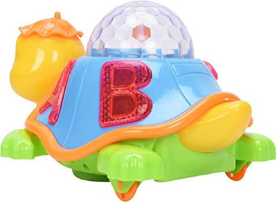 

JAYNIL ENTERPRISE Musical Bump and Go Happy Turtle with 3D Disco Light Toy(Multicolor)