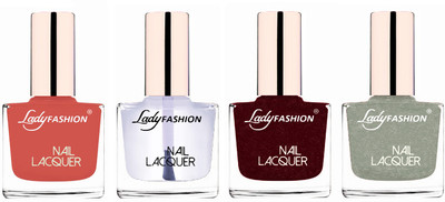 

Lady Fashion Ultra High Shine Long Stay Nail Polish Nude,Transparent,Maroon,Grey(Pack of 4)