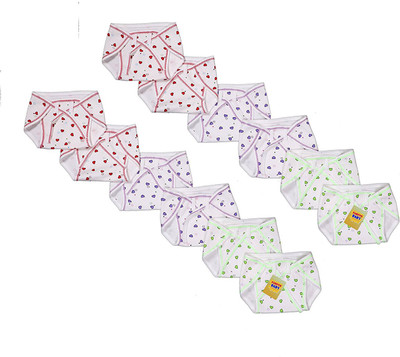 

Fareto New Born Baby Single Layer Hosiery Nappy/ Indian Style/ Tying Knots Nappies/ Easily Washable & Reusable/12 Pcs(Multicolors, 0-6Months, Multicolor