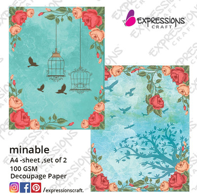 

Expressions Craft Stamps Designs Decoupage A4 Multipurpose Paper(Set of 1, Multicolor)