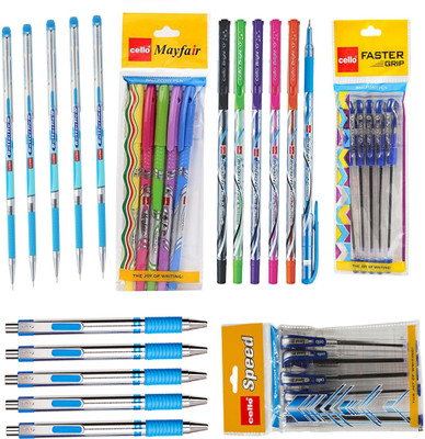 

Cello FASTER GRIP BALL PEN+MAY FAIR BALL PEN+SPEED BALL PEN+BRIGHT 'O' PEN+BUTTERFLOW BALL PEN+FLOWMATE RETRACTABLE BALL PEN Ball Pen(Pack of 26)