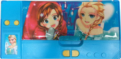 

Shreejee Jumbo Calculaor Disney Princess Art Plastic Pencil Box(Set of 1, Blue)