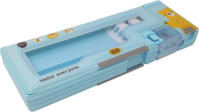 

Parteet Box Cartoon Art Plastic Pencil Box(Set of 1, Blue)
