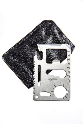 

House of Quirk Credit Card Size, Comes with Protective Pouch Hand Tool Kit(1 Tools), Silver