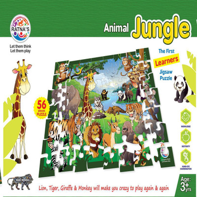

Ratnas MATCH THE ANIMAL JUNGLE PUZZLE(56 Pieces)