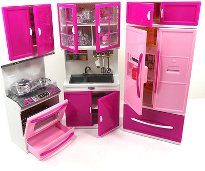 

crazy toys Kitchen Play Set Size 12" Height Features Lighting And Sounds for kids