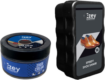 

Ezey Shoe Cream (E-Tan)+Speedy Shoe Shiner (Natural) Patent Leather, Leather, Synthetic Leather Shoe Cream(Multicolor)