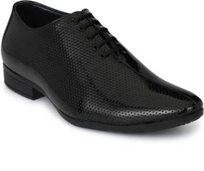 

BIG JUNIOR Party Wear Black Formal Shoes Derby For Men(Black
