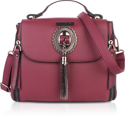 

Luvoksi Women Purple Leatherette Sling Bag