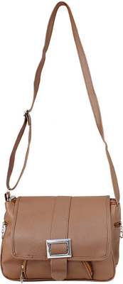 

Vaani Collection Women Brown Leatherette Sling Bag