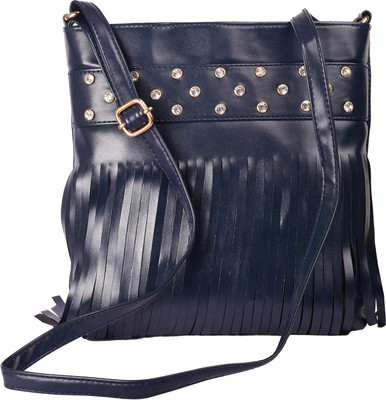 

Glasy Women Blue PU Sling Bag