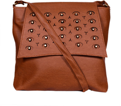 

DIGITRENDZZ Women Brown PU Sling Bag