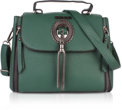 

Luvoksi Women Green Leatherette Sling Bag