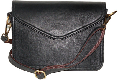 

byb buyyourbest.com Boys & Girls Black Genuine Leather Sling Bag