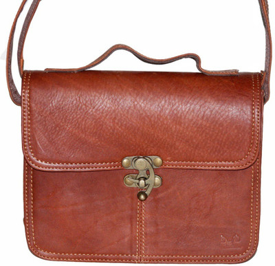 

byb buyyourbest.com Boys & Girls Brown Genuine Leather Sling Bag