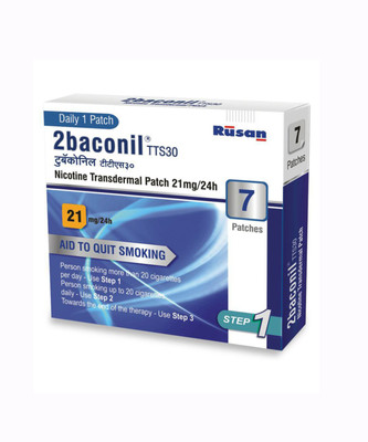

2baconil Nicotine 21 mg step 1 (7 pcs ) 24 hour patch Smoking Patch(Pack of 7)