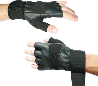 

Xerobic Muscle Builder Gym Gloves With Wrist Support Gym & Fitness Gloves (, Black