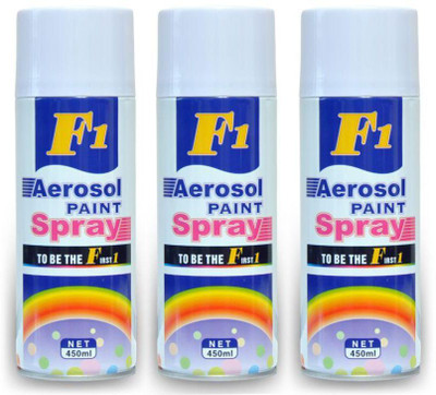 

F1 Aerosol Spray Paint White Spray Paint 450 ml(Pack of 3)
