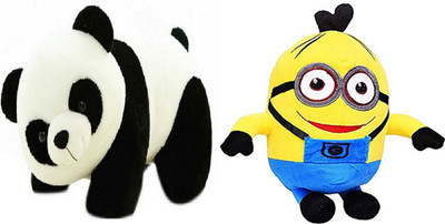 

Shopfloor.XYZ Panda Soft Toy (26 cm) and Combo of MInion Soft Toy - 26 cm(Multicolor)