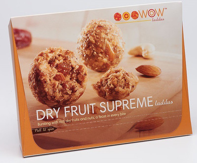 

WowLaddus Dry Fruit Supreme Laddus - 220 grams - 6 pieces - Indian Dessert Sweet Mithai(220 g, Box)